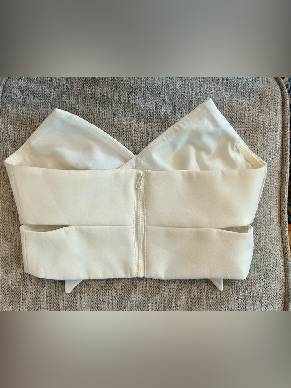 KEEPSAKE the Label Ivory Strapless Peplum Crop Top - Picture 4 of 7